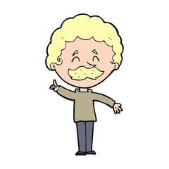 cartoon man with idea