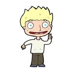 cartoon happy boy