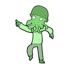 cartoon alien man dancing