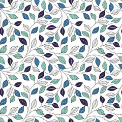 Vector Seamless Floral Pattern. Hand Drawn Floral Texture