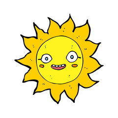 cartoon happy sun