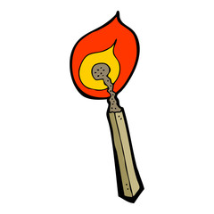 cartoon burning match