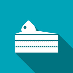 Vector piece of cake icon. Food icon. Eps10