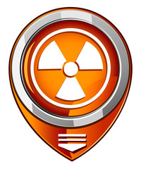 Radioactive vector orange pointer