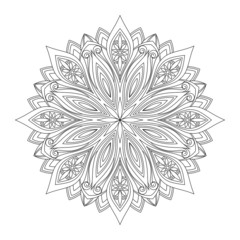 Vector Beautiful Deco Black Mandala