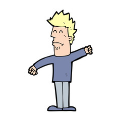 cartoon stressed man