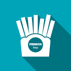 Vector french fries icon. Food icon. Eps10