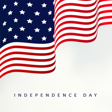Independence day, vector illustration background with usa flag
