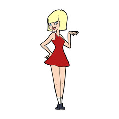 cartoon pretty woman