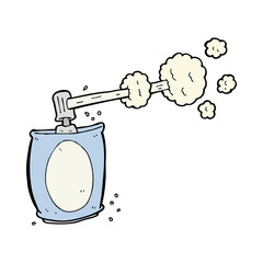 cartoon aerosol spray can