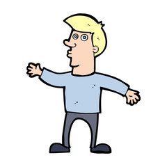 cartoon worried man