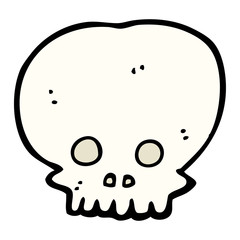 cartoon spooky skull symbol