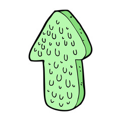 cartoon slimy arrow symbol
