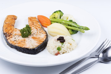 Grilled Salmon steak