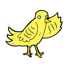 cartoon waving bird