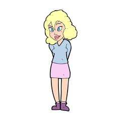 cartoon confused woman