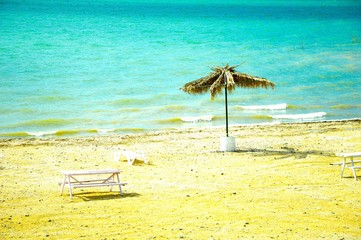 View of an empty island beach 