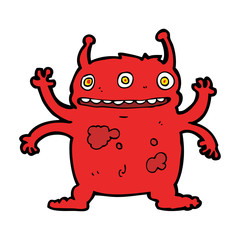 cartoon alien monster