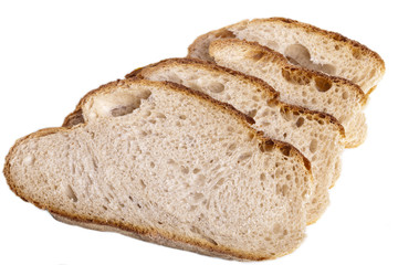 Frisches aufgeschnittenes Brot vom Bäcker