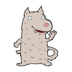 cartoon happy dog