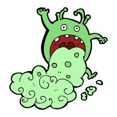 cartoon gross monster being sick