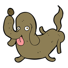 cartoon dog sticking out tongue