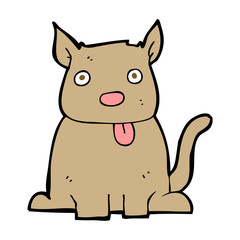 cartoon dog sticking out tongue