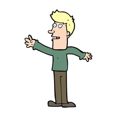 Fototapeta premium cartoon man reaching