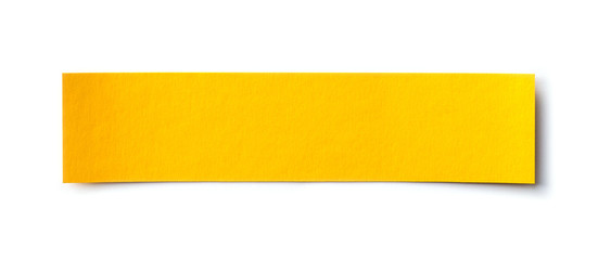 yellow paper banner isolated on white - 85400278