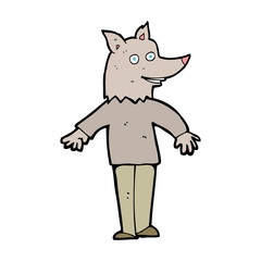 cartoon happy werewolf