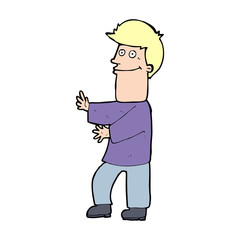cartoon man gesturing