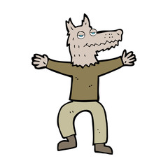 cartoon wolf man