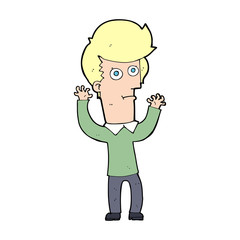 cartoon shocked man