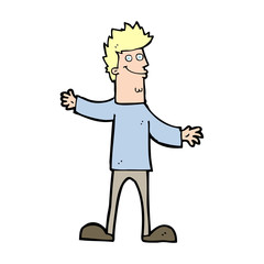 cartoon happy man