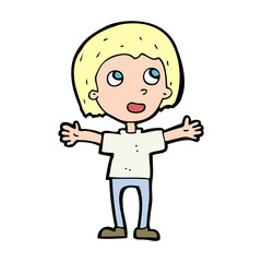 cartoon happy person