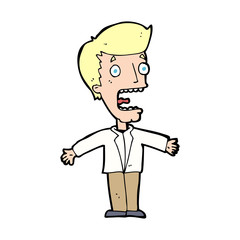 cartoon screaming man