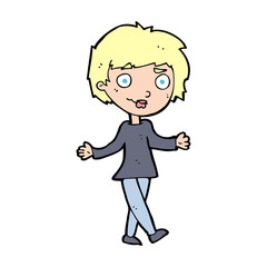 cartoon confused woman