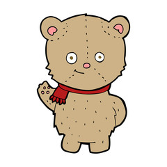 cartoon bear waving