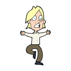 cartoon panicking man