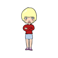 cartoon annoyed woman