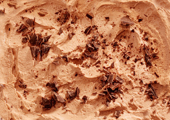 Mocha Ice Cream Topped with Chocolate Shavings