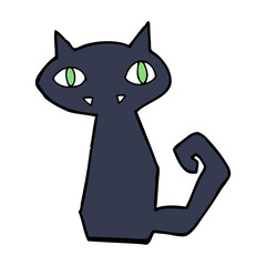 cartoon black cat