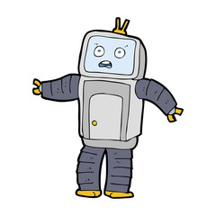 cartoon funny robot