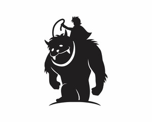 mysterious black monster mysterious figure