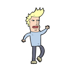 cartoon loudmouth man