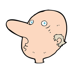 cartoon balding man
