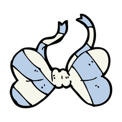 cartoon striped bow tie