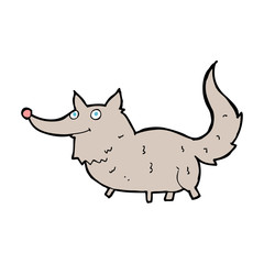 cartoon little wolf