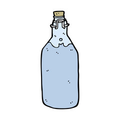 cartoon old style water bottle