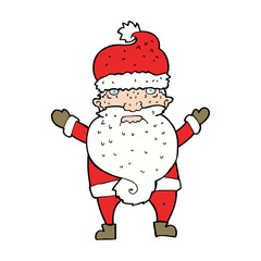 cartoon grumpy santa